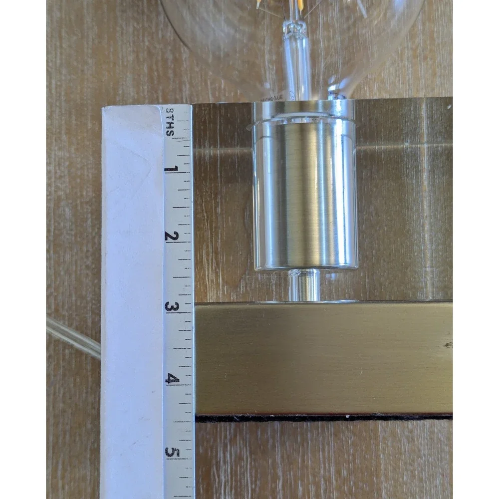 Acrylic Cube Lamp Base Large Bulb IKEA Clear Gold Heavy Industrial Accent Light